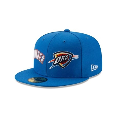 Sapca New Era Oklahoma City Thunder NBA Double Hit 59FIFTY Fitted - Albastri